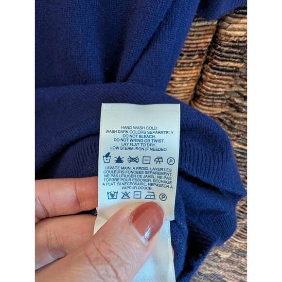 Lands' End 100% Cashmere Short Sleeve Sweater Women's Medium Purple Minimalist - Picture 9 of 9